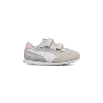 Sneakers primi passi grigie da bambina con dettagli rosa Puma ST Runner v3 Mesh V Inf, Brand, SKU s333000066, Immagine 0